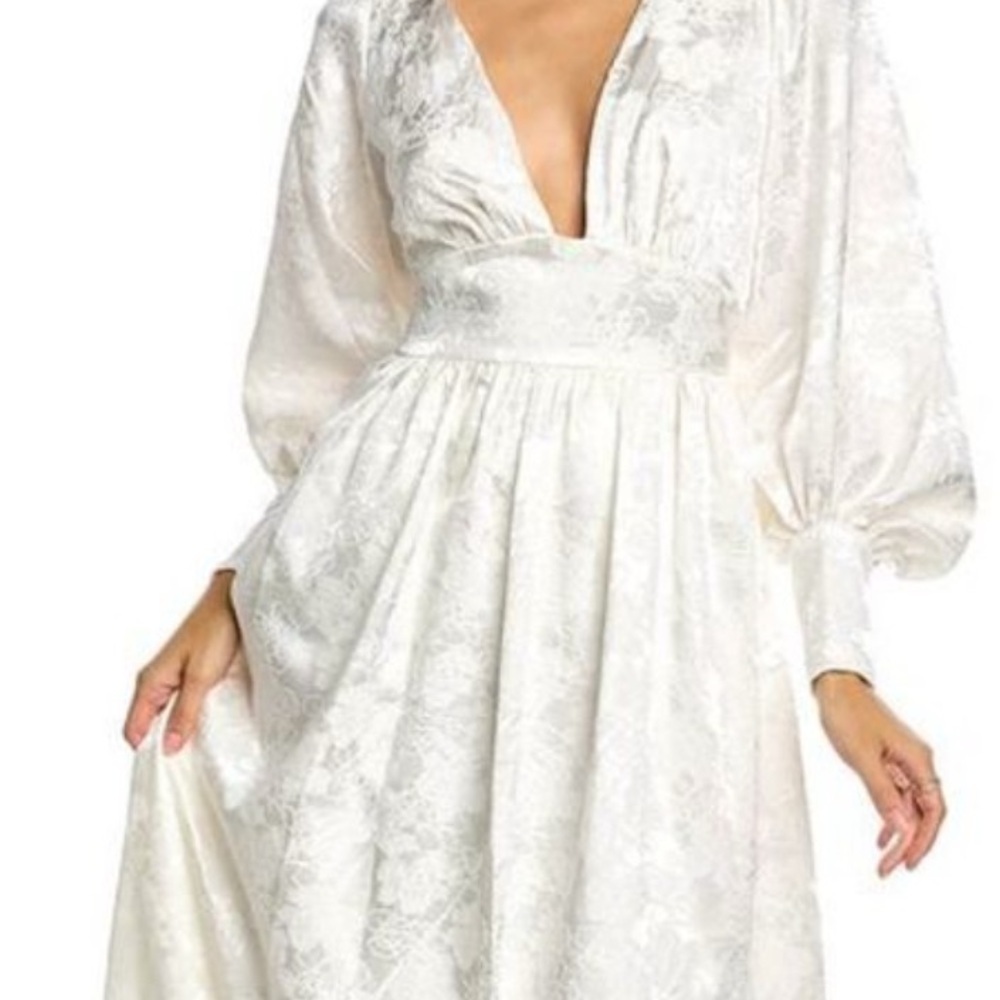 One 33 Social Jacquard V Neck Dress - Picture 3 of 12